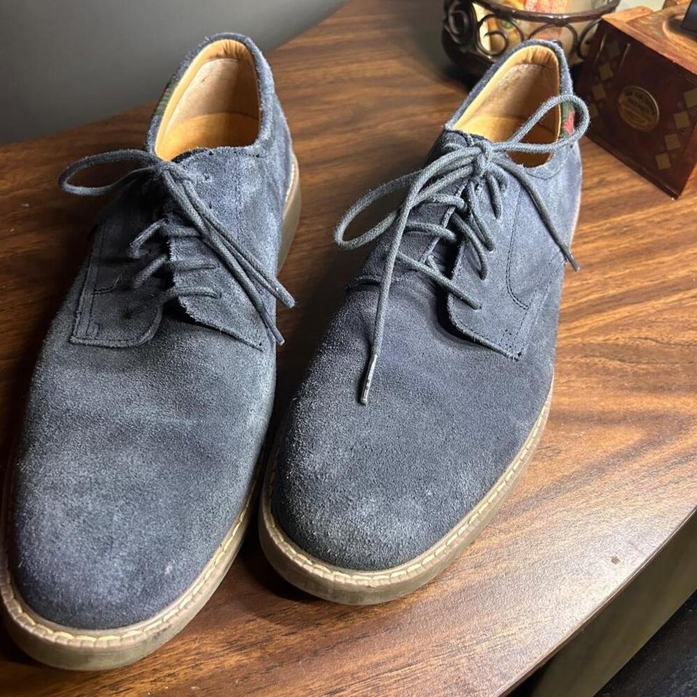 G.H. Bass & Co. "Pasadena" Slate Blue Suede Derby Shoes image 3